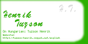 henrik tuzson business card